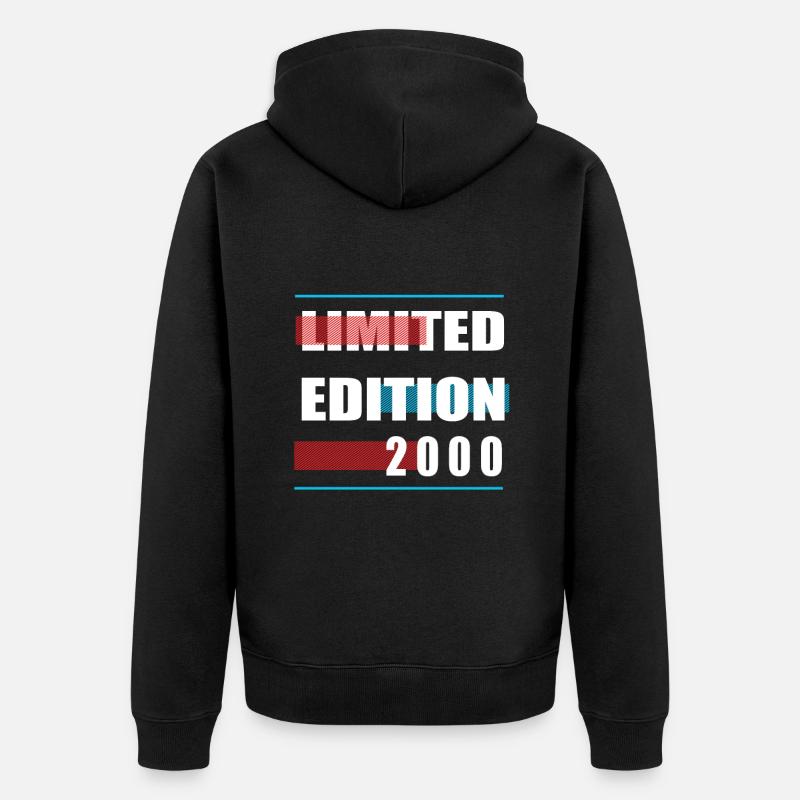 Limited Edition 2000 - Unisex Premium Bio Zip Hoodie - Schwarz