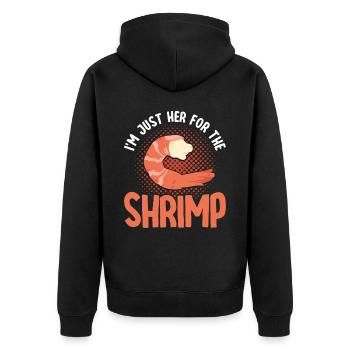 Meeresfrüchte Liebhaber Geschenk Meeresfrüchte - Unisex Premium Bio Zip Hoodie - Schwarz - Hinten - Nico (187cm)