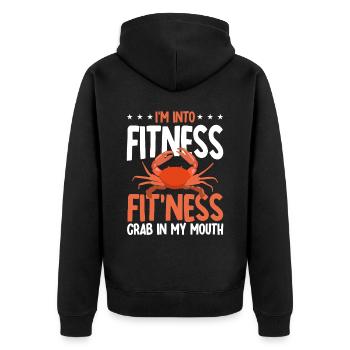 Amateurs de fruits de mer Cadeau Fruits de mer - Veste à capuche bio Premium Unisexe - noir - Dos - Nico (187cm)