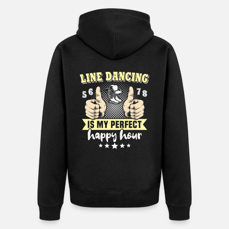Line Dancing Perfect - Unisex Premium Bio Zip Hoodie - Schwarz