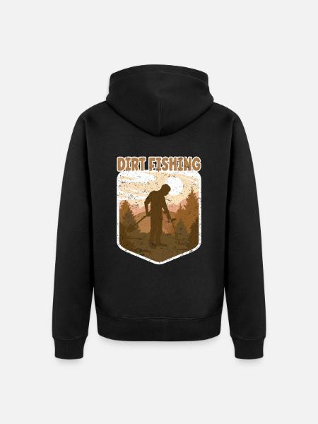 Sondler Dirt Fishing - Unisex Premium Bio Zip Hoodie - Schwarz