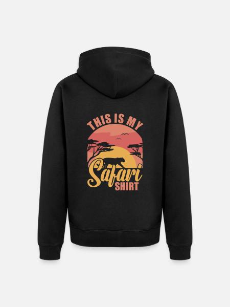 Safari - Unisex Premium Organic Zip Hoodie - black