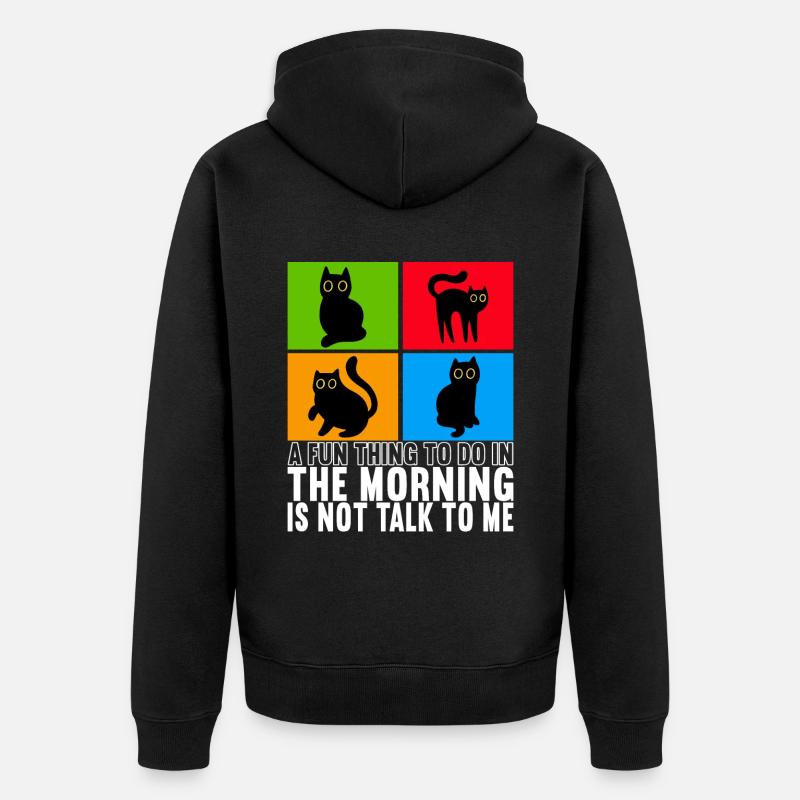 Chats Misanthrope Sarcasme - Veste à capuche bio Premium Unisexe - noir