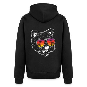 West highland terrier - Unisex Premium Organic Zip Hoodie - black - Back - Nico (187cm)