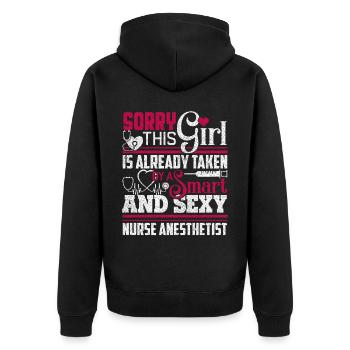 Nurse Anesthetist Taken By Nurse Anesthetist - Unisex Premium Organic Zip Hoodie - black - Back - Nico (187cm)