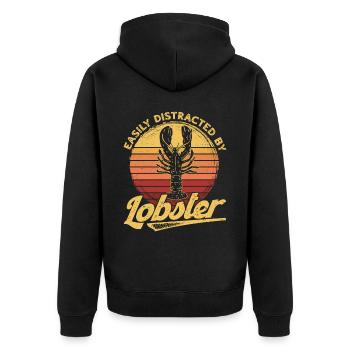 Meeresfrüchte Liebhaber Geschenk Meeresfrüchte - Unisex Premium Bio Zip Hoodie - Schwarz - Hinten - Nico (187cm)