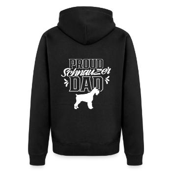 Proud Schnauzer Papa Boy Type Dog Schnauzers - Veste à capuche bio Premium Unisexe - noir - Dos - Nico (187cm)