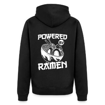 Ramen Noodle Soup Japanese Kawaii Gift Ramen - Unisex Premium Organic Zip Hoodie - black - Back - Nico (187cm)
