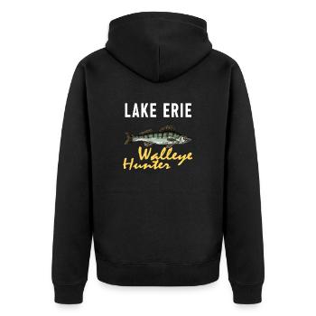 Pêche au lac Érié - Zander Hunter - Veste à capuche bio Premium Unisexe - noir - Dos - Nico (187cm)