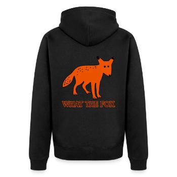 Renards jeux de mots - Veste à capuche bio Premium Unisexe - noir - Dos - Nico (187cm)