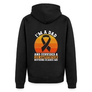 Beinprothese Vater Und Gliedmaßen Verlust - Unisex Premium Organic Zip Hoodie - black - Back - Nico (187cm)