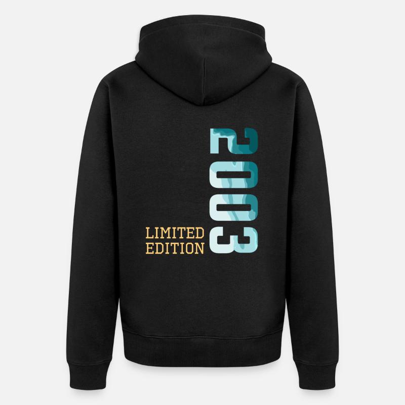 2003 Édition Limitée - Veste à capuche bio Premium Unisexe - noir