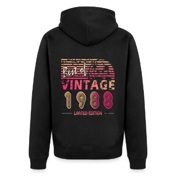 34th birthday gift March 1988 - Unisex Premium Organic Zip Hoodie - black - Back - Nico (187cm)