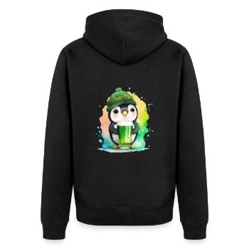 La Saint-Patrick en Irlande applaudit pour de bon - Veste à capuche bio Premium Unisexe - noir - Dos - Nico (187cm)