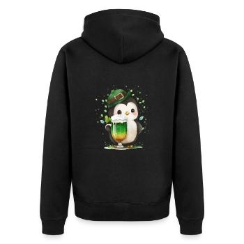 La Saint-Patrick en Irlande applaudit pour de bon - Veste à capuche bio Premium Unisexe - noir - Dos - Nico (187cm)