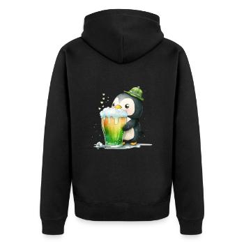 La Saint-Patrick en Irlande applaudit pour de bon - Veste à capuche bio Premium Unisexe - noir - Dos - Nico (187cm)
