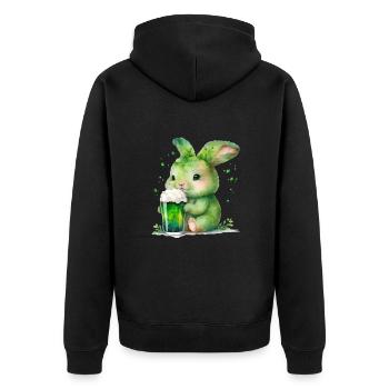 La Saint-Patrick en Irlande applaudit pour de bon - Veste à capuche bio Premium Unisexe - noir - Dos - Nico (187cm)