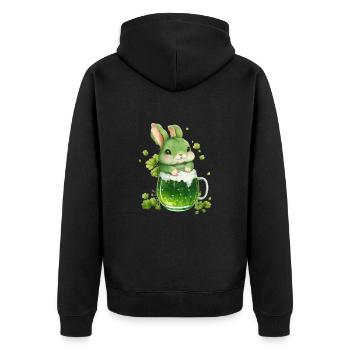 La Saint-Patrick en Irlande applaudit pour de bon - Veste à capuche bio Premium Unisexe - noir - Dos - Nico (187cm)