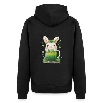La Saint-Patrick en Irlande applaudit pour de bon - Veste à capuche bio Premium Unisexe - noir - Dos - Nico (187cm)