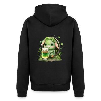 La Saint-Patrick en Irlande applaudit pour de bon - Veste à capuche bio Premium Unisexe - noir - Dos - Nico (187cm)