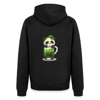 La Saint-Patrick en Irlande applaudit pour de bon - Veste à capuche bio Premium Unisexe - noir - Dos - Nico (187cm)