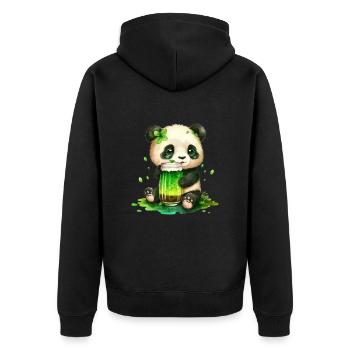 La Saint-Patrick en Irlande applaudit pour de bon - Veste à capuche bio Premium Unisexe - noir - Dos - Nico (187cm)