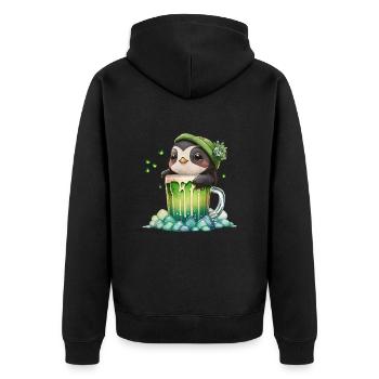 La Saint-Patrick en Irlande applaudit pour de bon - Veste à capuche bio Premium Unisexe - noir - Dos - Nico (187cm)