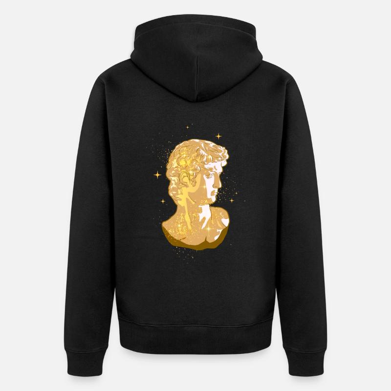 Boujee Aesthetic David Statue Bougie - Unisex Premium Bio Zip Hoodie - Schwarz