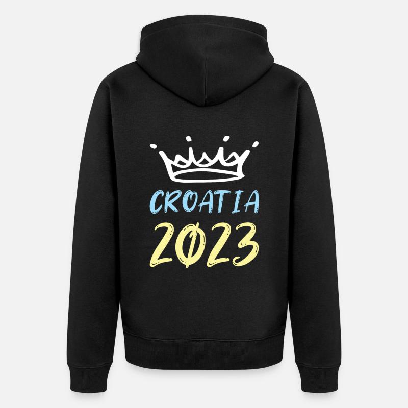 Croatie 2023 - Veste à capuche bio Premium Unisexe - noir