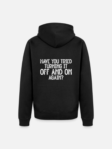 Computerreparaturtechnologie -Support -Technologie - Unisex Premium Bio Zip Hoodie - Schwarz