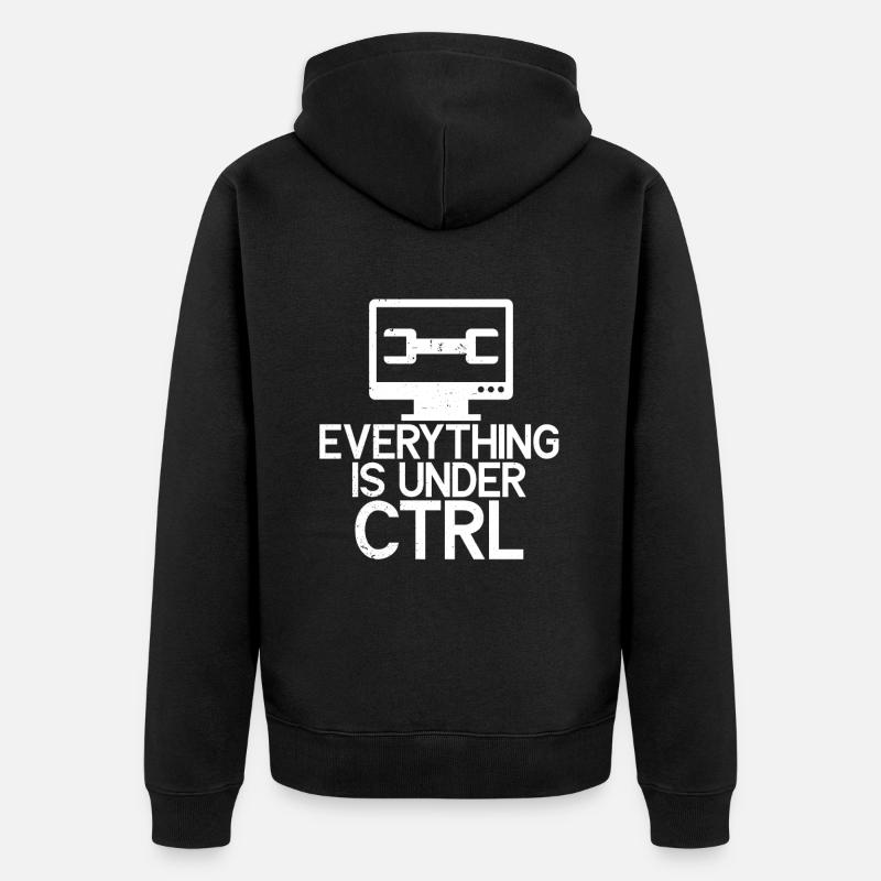 Computerreparaturtechnologie -Support -Technologie - Unisex Premium Bio Zip Hoodie - Schwarz