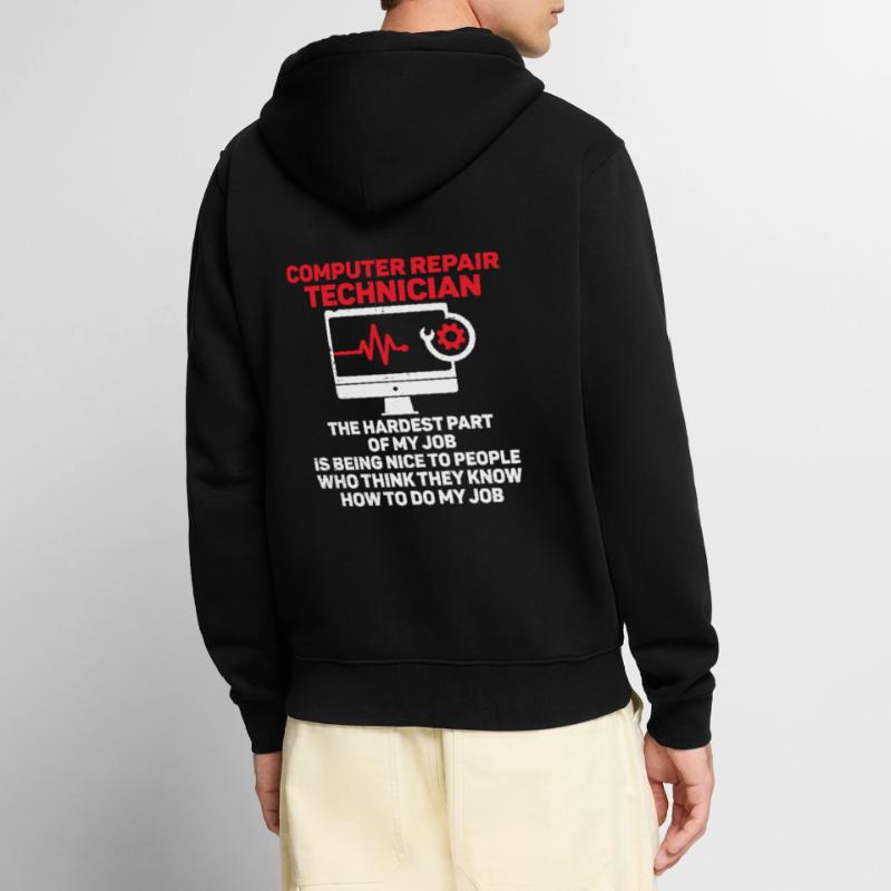 Computer Repair Technology Support Technology Unisex Premium Organic Zip Hoodie