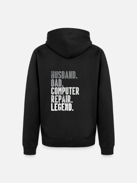 Computerreparaturtechnologie -Support -Technologie - Unisex Premium Bio Zip Hoodie - Schwarz