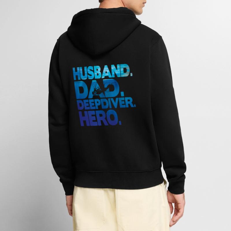Freedive Deep Dive DeepDive dad Unisex Premium Organic Zip Hoodie