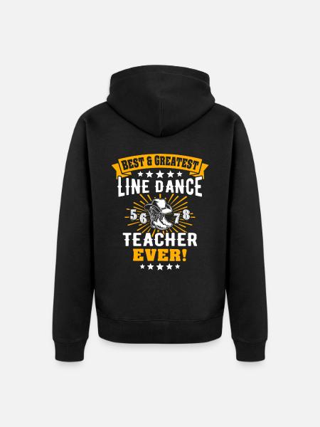 Line Dance Teacher Line Dancing - Unisex Premium Organic Zip Hoodie - black