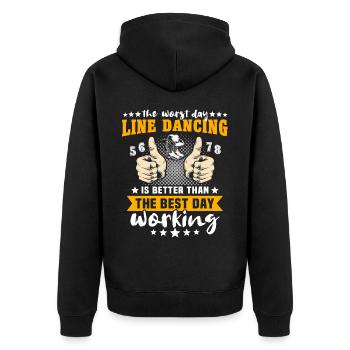 Danse en ligne Danse en ligne - Veste à capuche bio Premium Unisexe - noir - Dos - Nico (187cm)