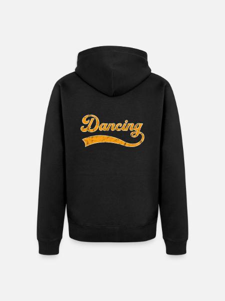 dancing lettering - Unisex Premium Organic Zip Hoodie - black