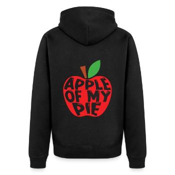 Apple Pie Apple Of My Pie Cooking Fruit Pastries - Unisex Premium Organic Zip Hoodie - black - Back - Nico (187cm)