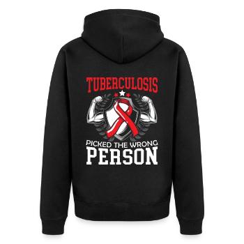 Sensibilisation à la tuberculose - Veste à capuche bio Premium Unisexe - noir - Dos - Nico (187cm)