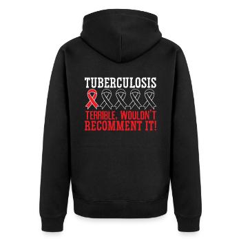 Sensibilisation à la tuberculose - Veste à capuche bio Premium Unisexe - noir - Dos - Nico (187cm)