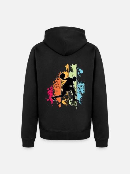 Basketball Sport T Shirt - Unisex Premium Bio Zip Hoodie - Schwarz