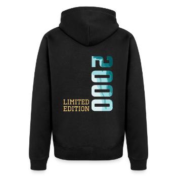 2000 Édition Limitée - Veste à capuche bio Premium Unisexe - noir - Dos - Nico (187cm)