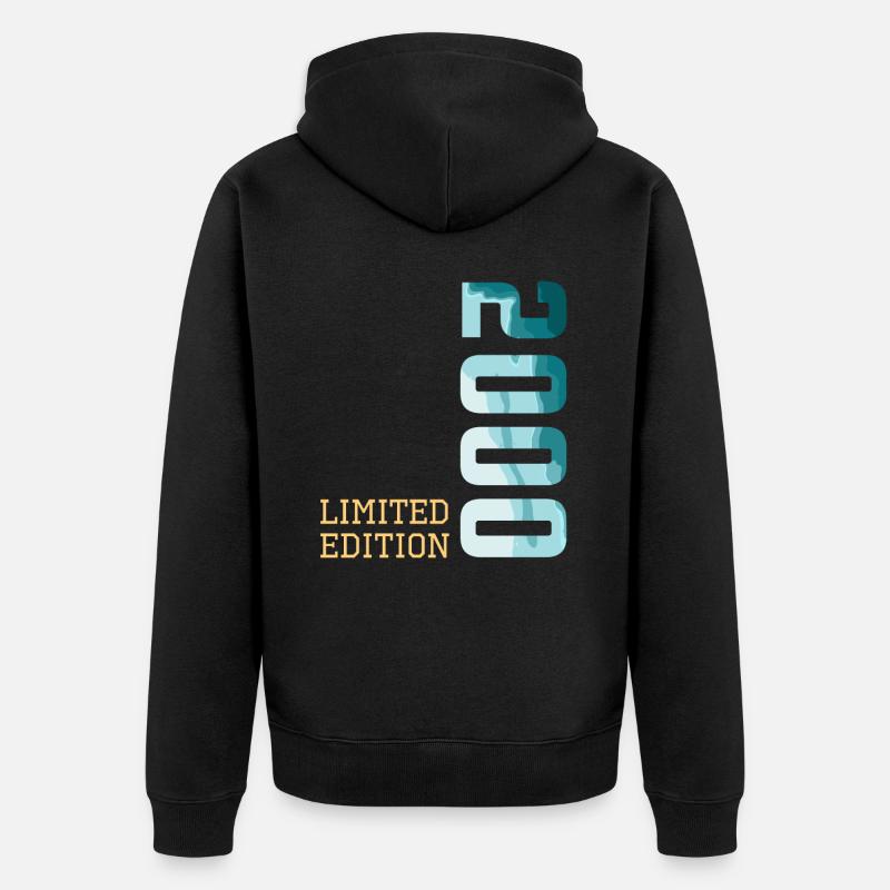 2000 Édition Limitée - Veste à capuche bio Premium Unisexe - noir