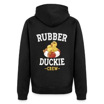 Canard en caoutchouc Canard jaune Équipage Baignade Canards Canards Canards - Veste à capuche bio Premium Unisexe - noir - Dos - Nico (187cm)