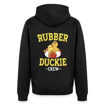 Canard en caoutchouc Canard jaune Équipage Baignade Canards Canards Canards - Veste à capuche bio Premium Unisexe - noir - Dos - Nico (187cm)