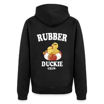 Canard en caoutchouc Canard jaune Équipage Baignade Canards Canards Canards - Veste à capuche bio Premium Unisexe - noir - Dos - Nico (187cm)