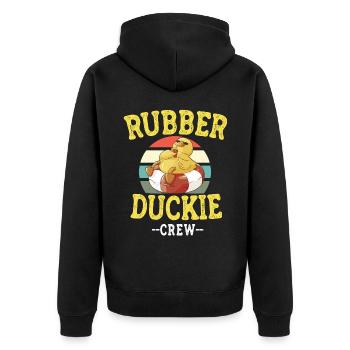 Canard en caoutchouc Canard jaune Équipage Baignade Canards Canards Canards - Veste à capuche bio Premium Unisexe - noir - Dos - Nico (187cm)