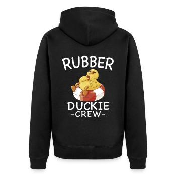 canard en caoutchouc canard jaune canard équipage canards en caoutchouc canards canards - Veste à capuche bio Premium Unisexe - noir - Dos - Nico (187cm)