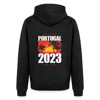 Portugal 2023 - Veste à capuche bio Premium Unisexe - noir - Dos - Nico (187cm)