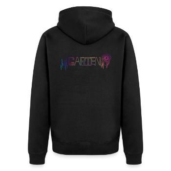 Garten Herzschlag Gartenarbeit Gärtner Gärtnerin - Unisex Premium Bio Zip Hoodie - Schwarz - Hinten - Nico (187cm)